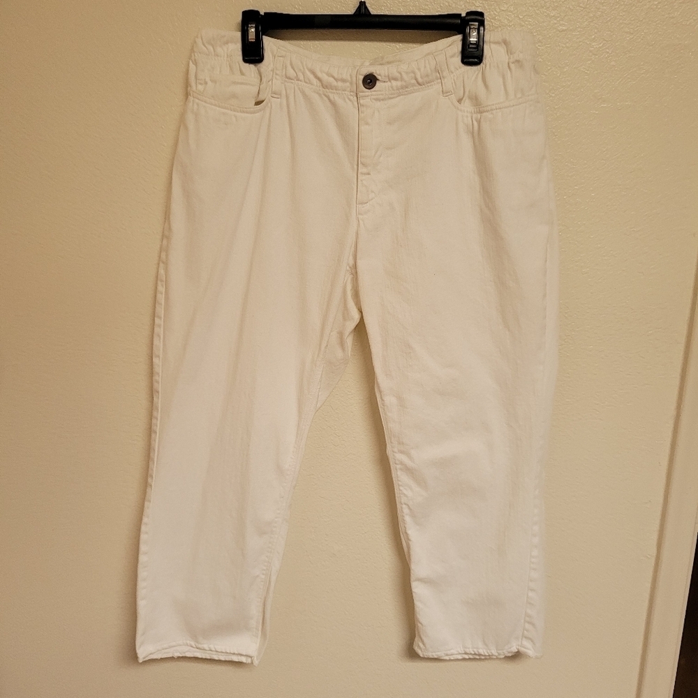 Habitat White Cropped Pants